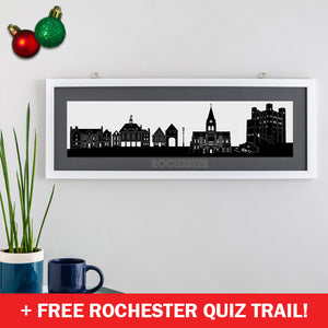 Rochester - Skyline Papercut Craft Print