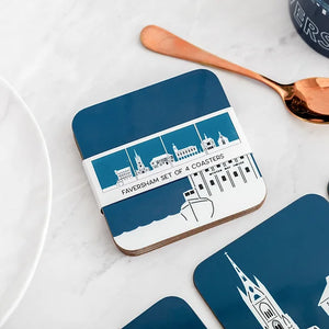 Faversham - Set of 4 Skyline Coasters