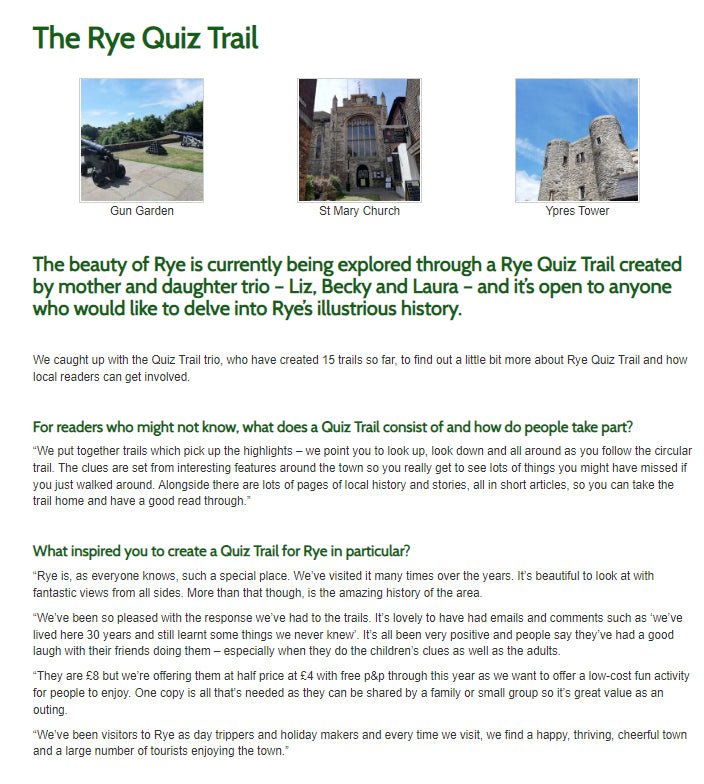 Community Ad Rye - Quiz Trail 
