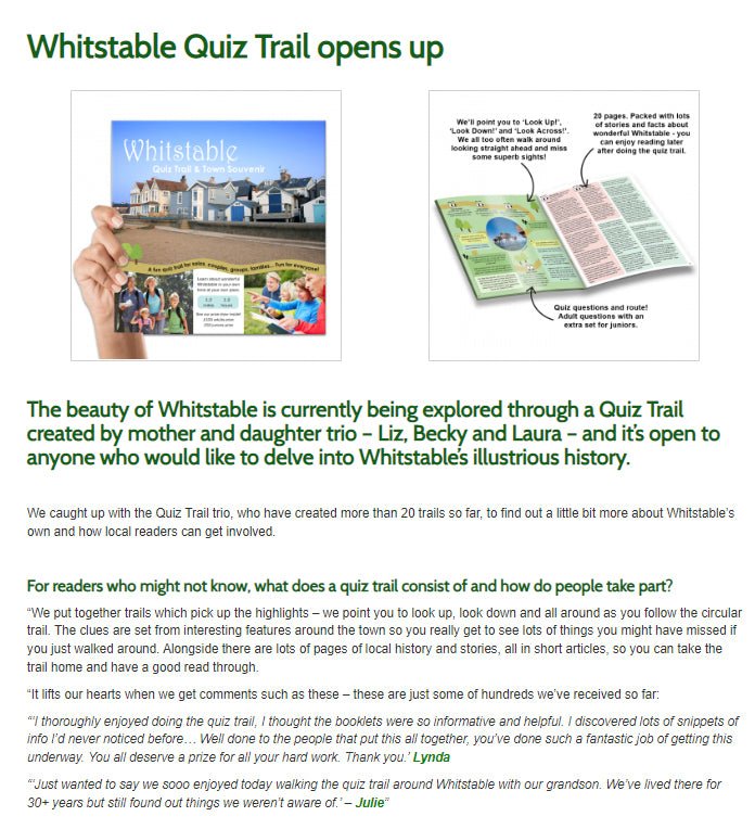 Community Ad Whitstable - Quiz Trail 