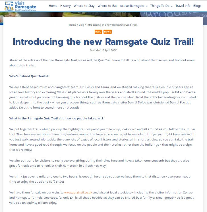 Visit Ramsgate - Quiz Trail 