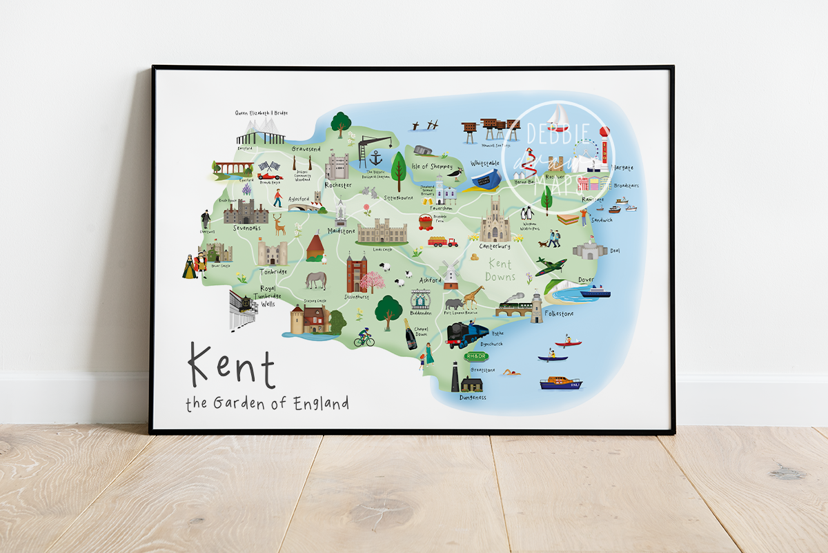 Kent - 'The Garden of Kent' Art Print