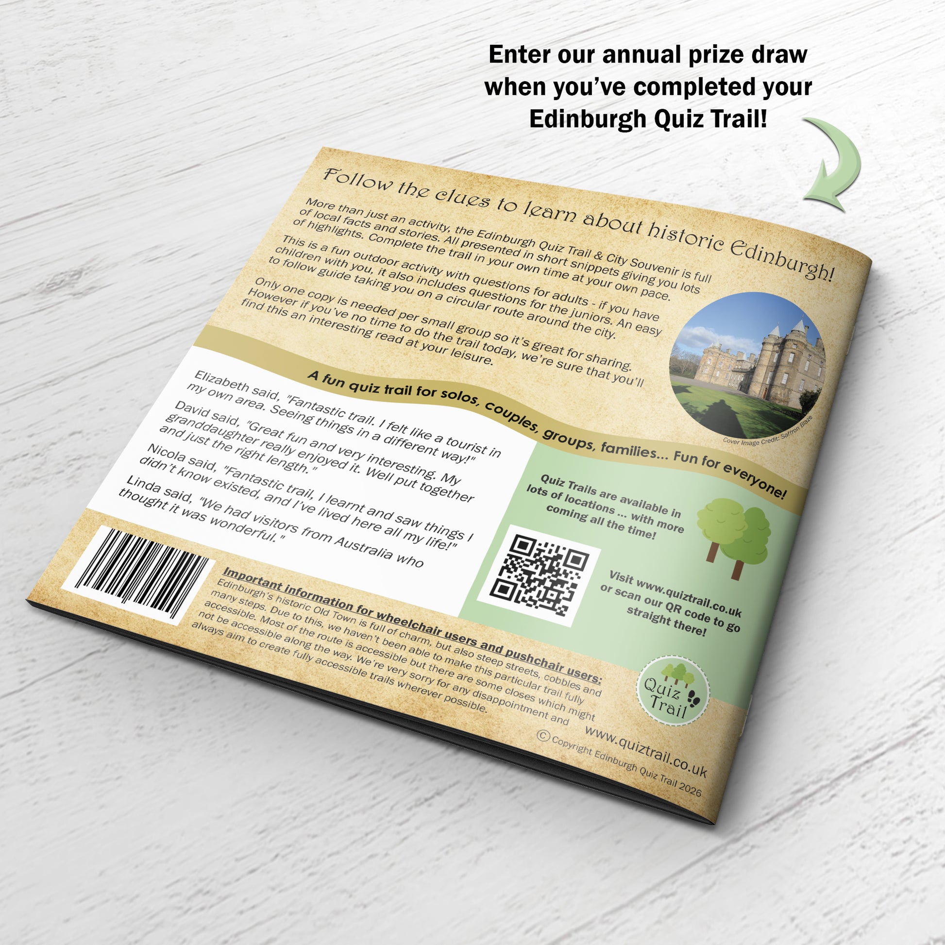Edinburgh Quiz Trail - The Royal Mile Trail - Back Cover