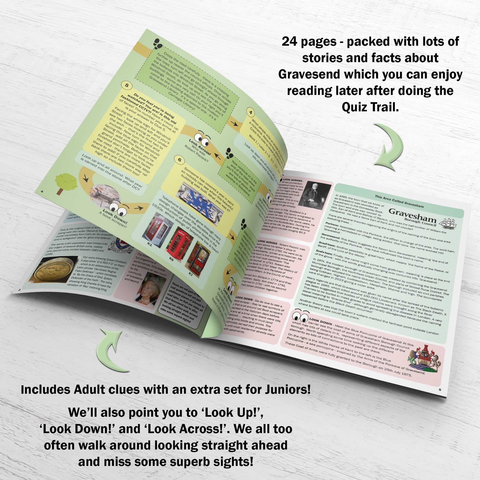 Gravesend Quiz Trail open book image