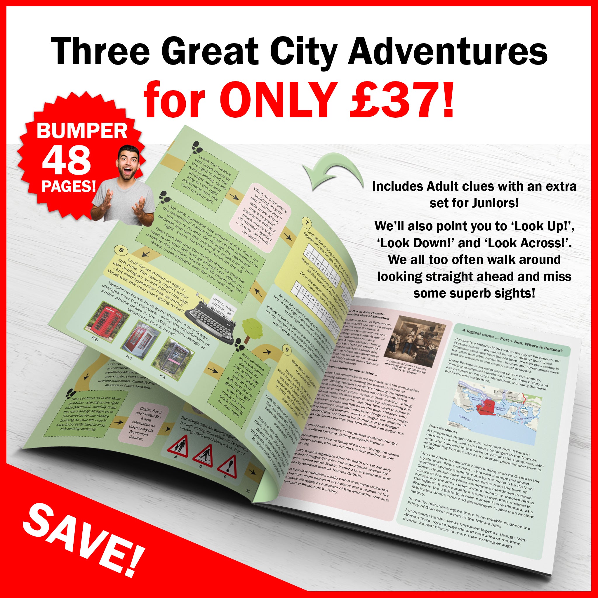 Three Hampshire cities. Three adventures. All for just £37!
