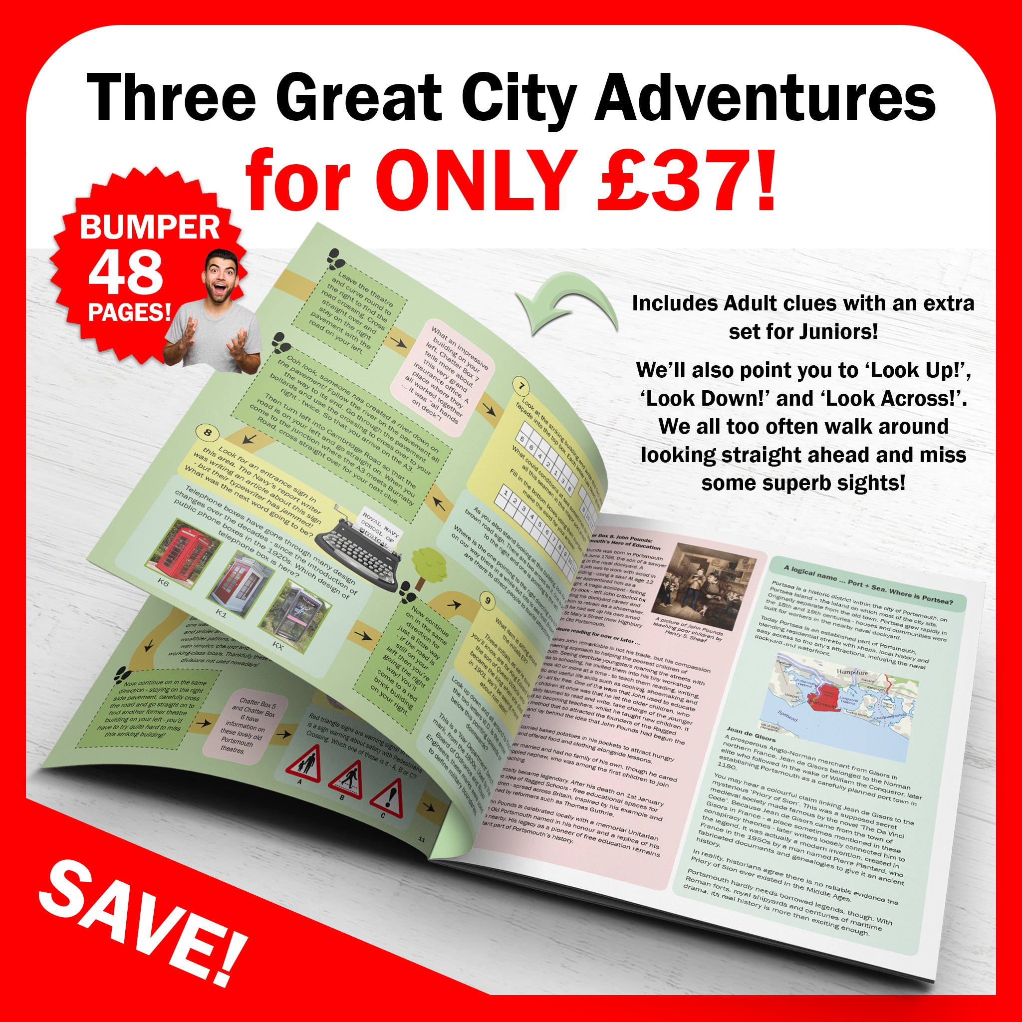 Three Hampshire cities. Three adventures. All for just £37!