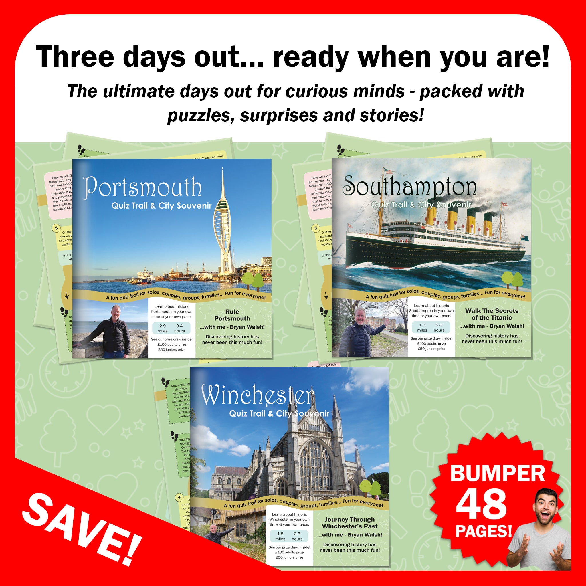 Three Hampshire cities. Three adventures. All for just £37!
