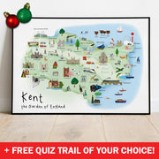 Kent - 'The Garden of Kent' Art Print