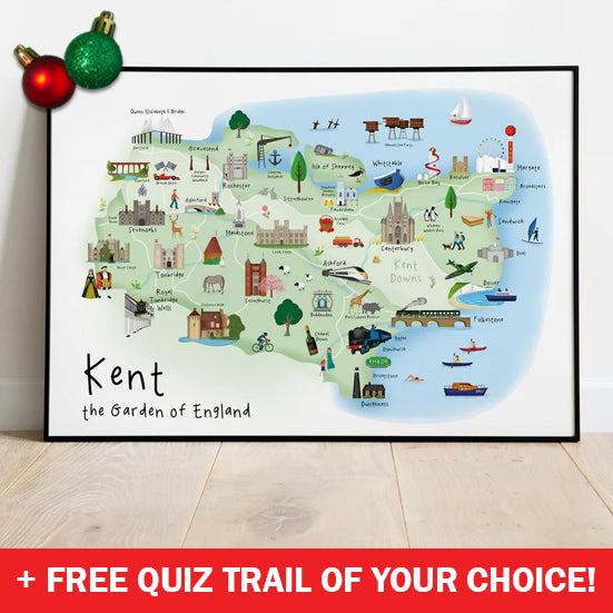 Kent - 'The Garden of Kent' Art Print