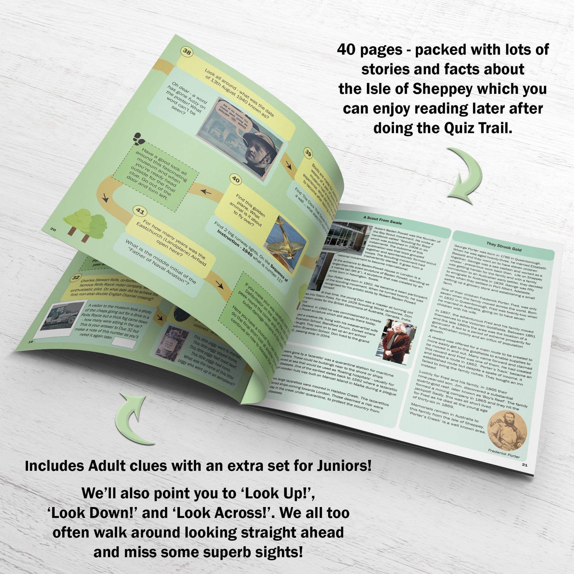 Isle of Sheppey and Swale Quiz Trail open book image
