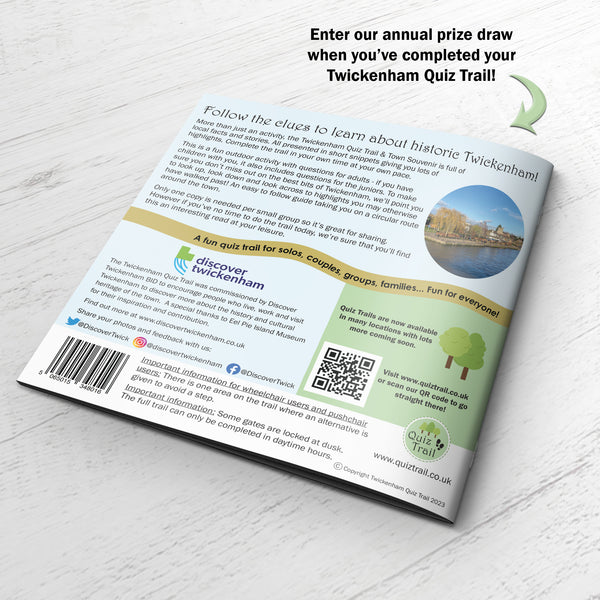 Load image into Gallery viewer, Discover Twickenham Quiz Trail Back Cover
