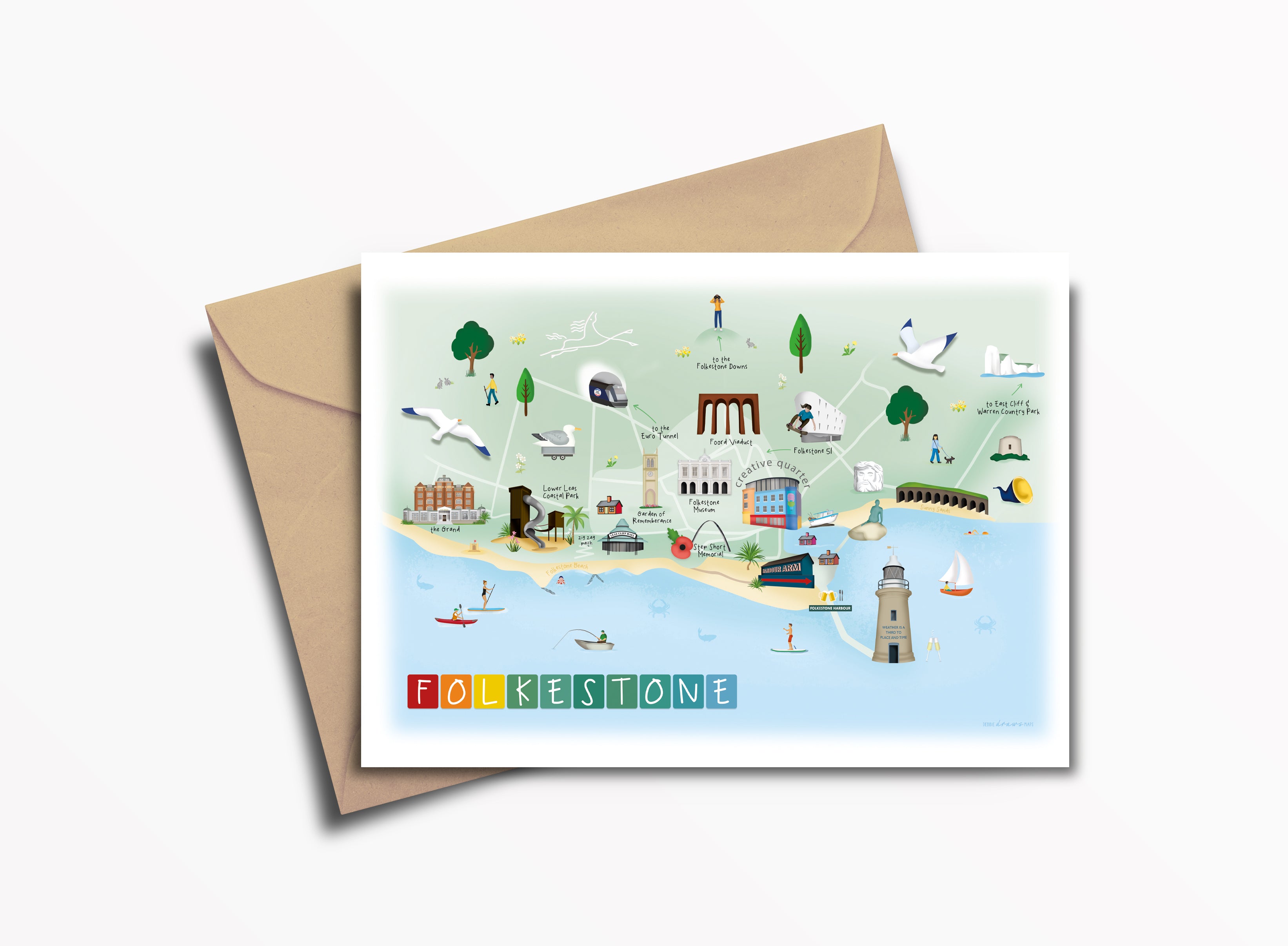 Folkestone 'In The Spring Time' Greeting Card Quiz Trail