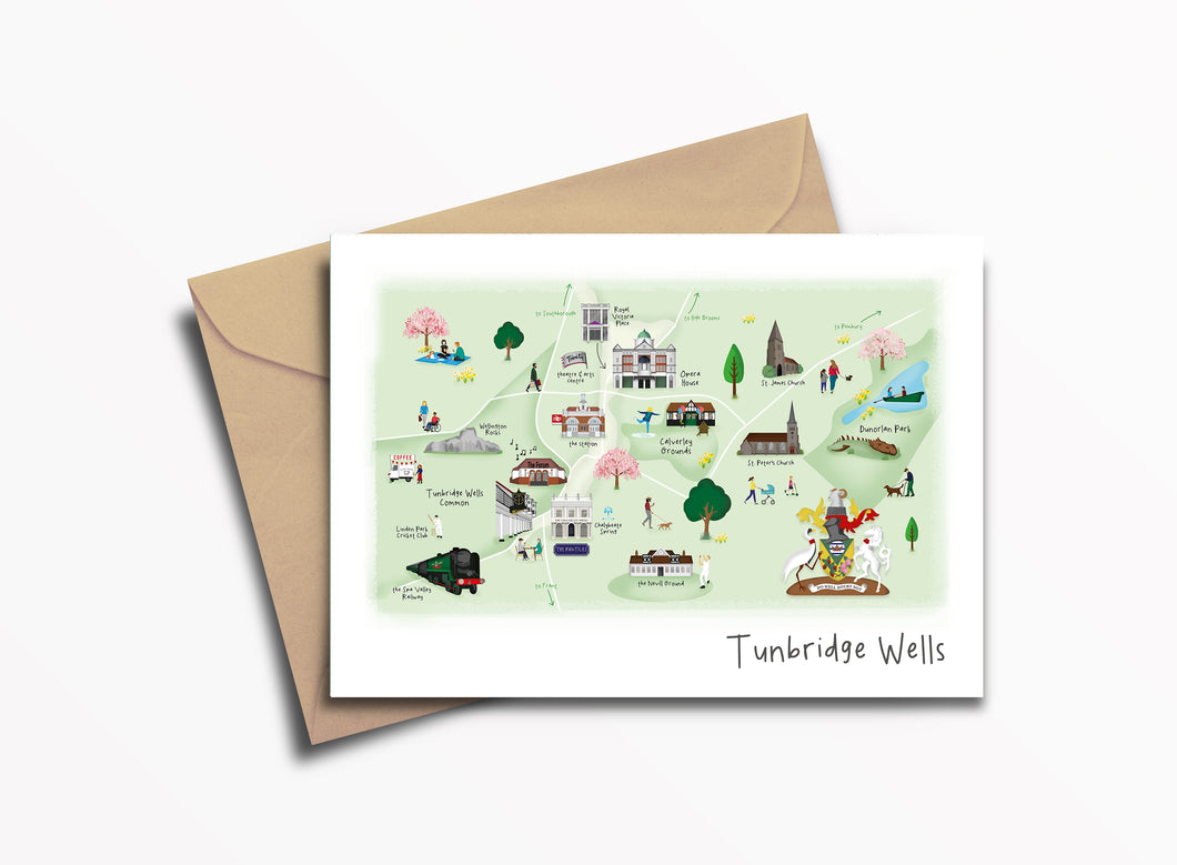 Tunbridge Wells - 'In The Spring Time' Greeting Card
