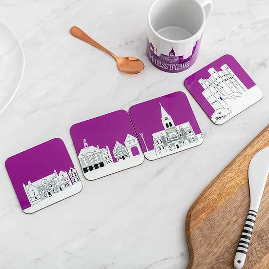 Load image into Gallery viewer, Rochester - Set of 4 Skyline Coasters
