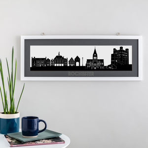Rochester - Skyline Papercut Craft Print