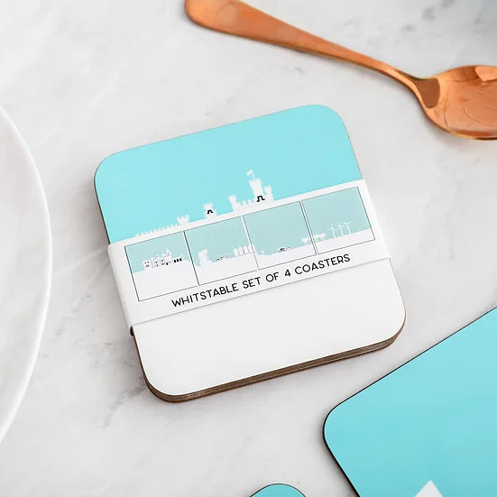 Load image into Gallery viewer, Whitstable - Set of 4 Skyline Coasters
