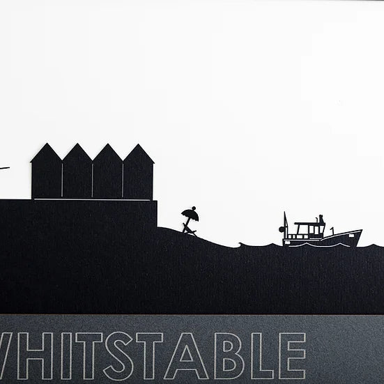 Load image into Gallery viewer, Whitstable - Skyline Papercut Craft Print

