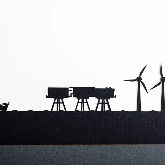 Load image into Gallery viewer, Whitstable - Skyline Papercut Craft Print
